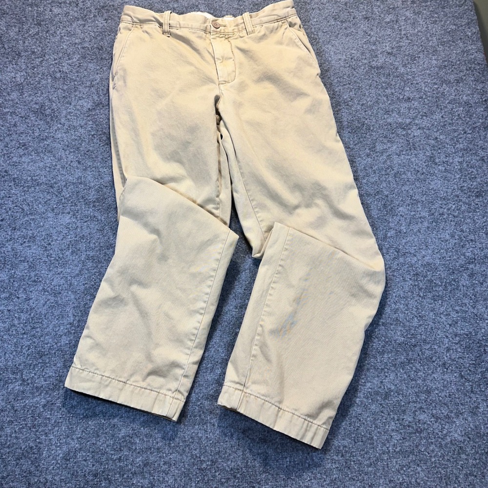 Eddie Bauer Flannel Lined Chinos Mens 33x32 Tan Khaki Outdoor Gorpcore Pants